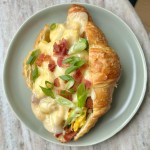 cheesy stuffed breakfast croissant