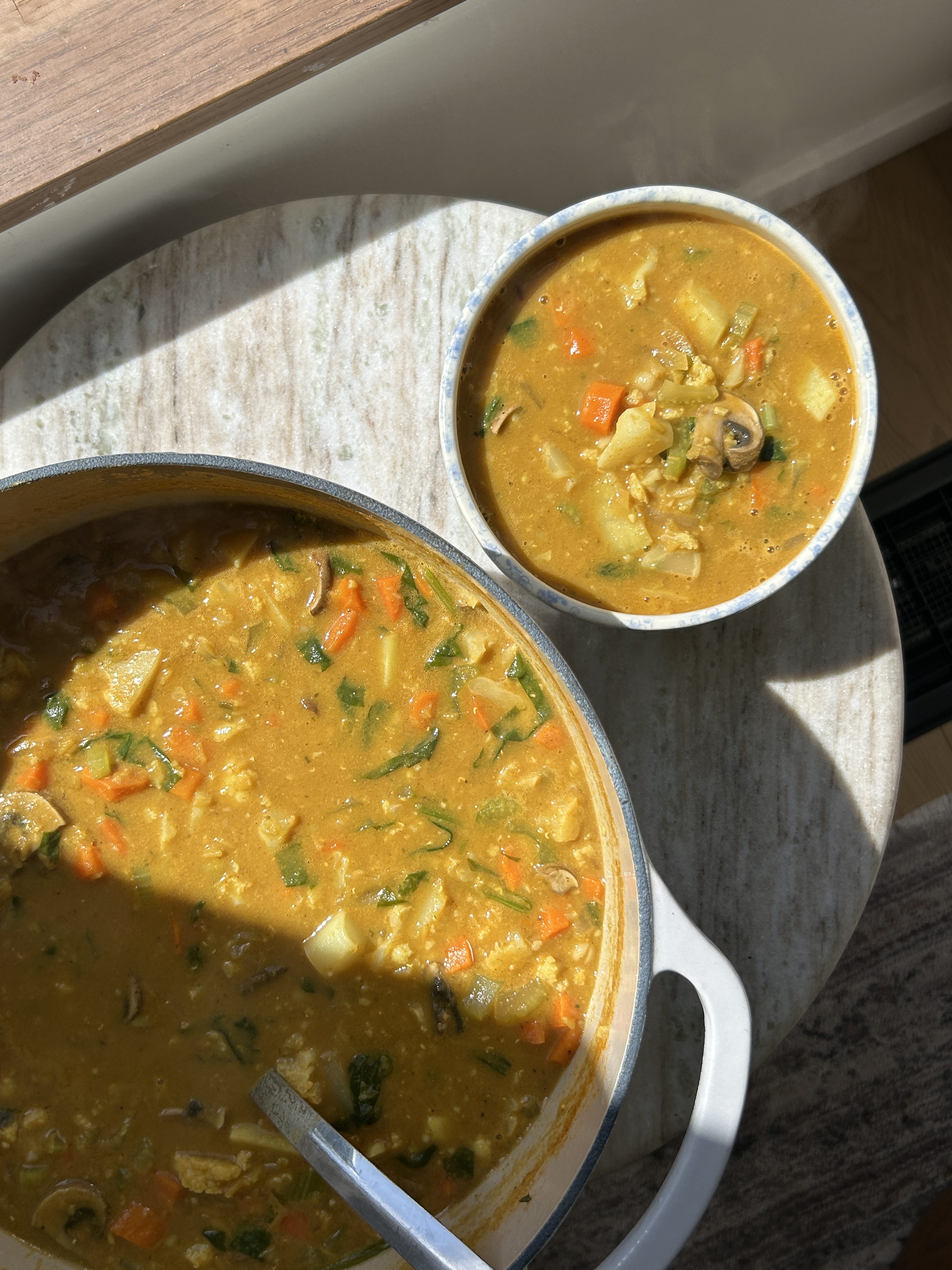 chickpea red lentil soup