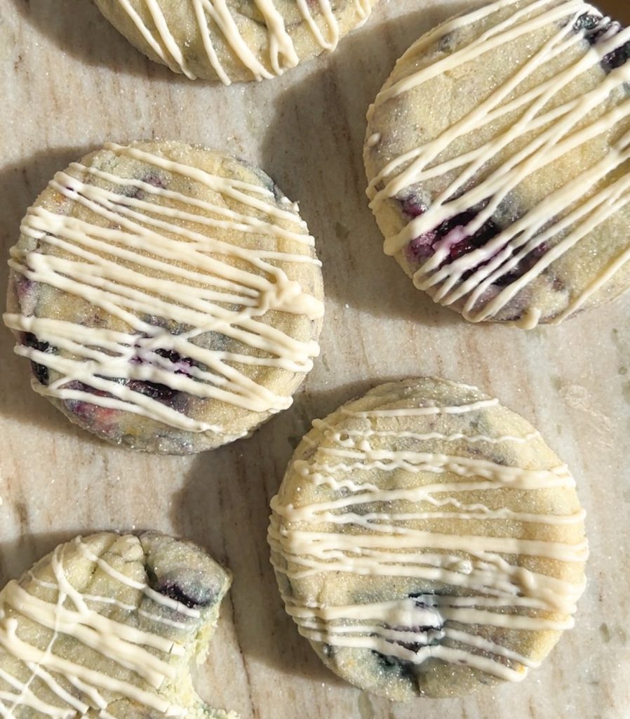 lemon blueberry sugar cookies white chocolate