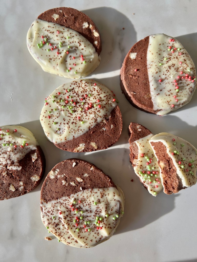slice n' bake chocolate shortbread
