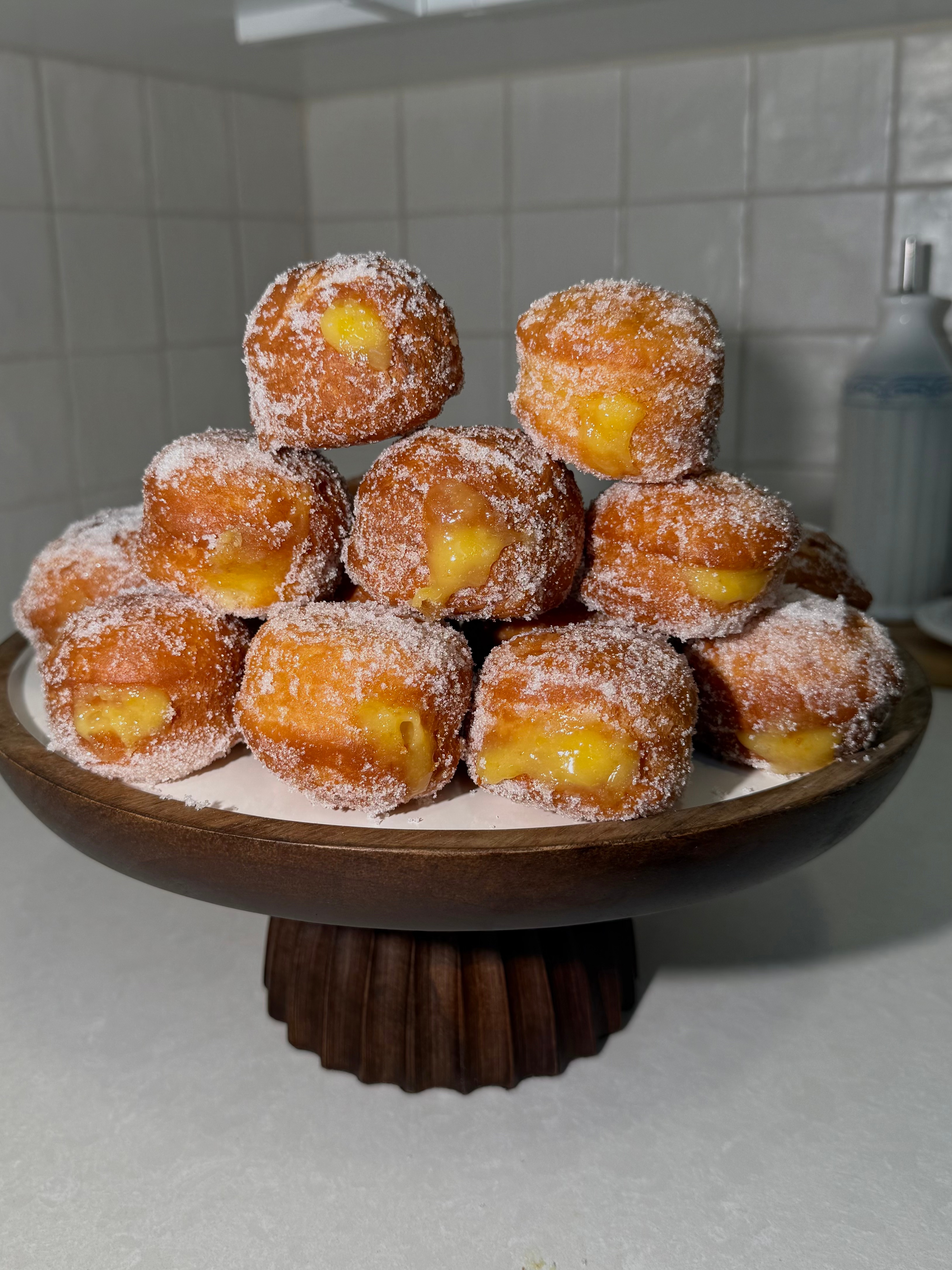 lemon curd sugar donuts