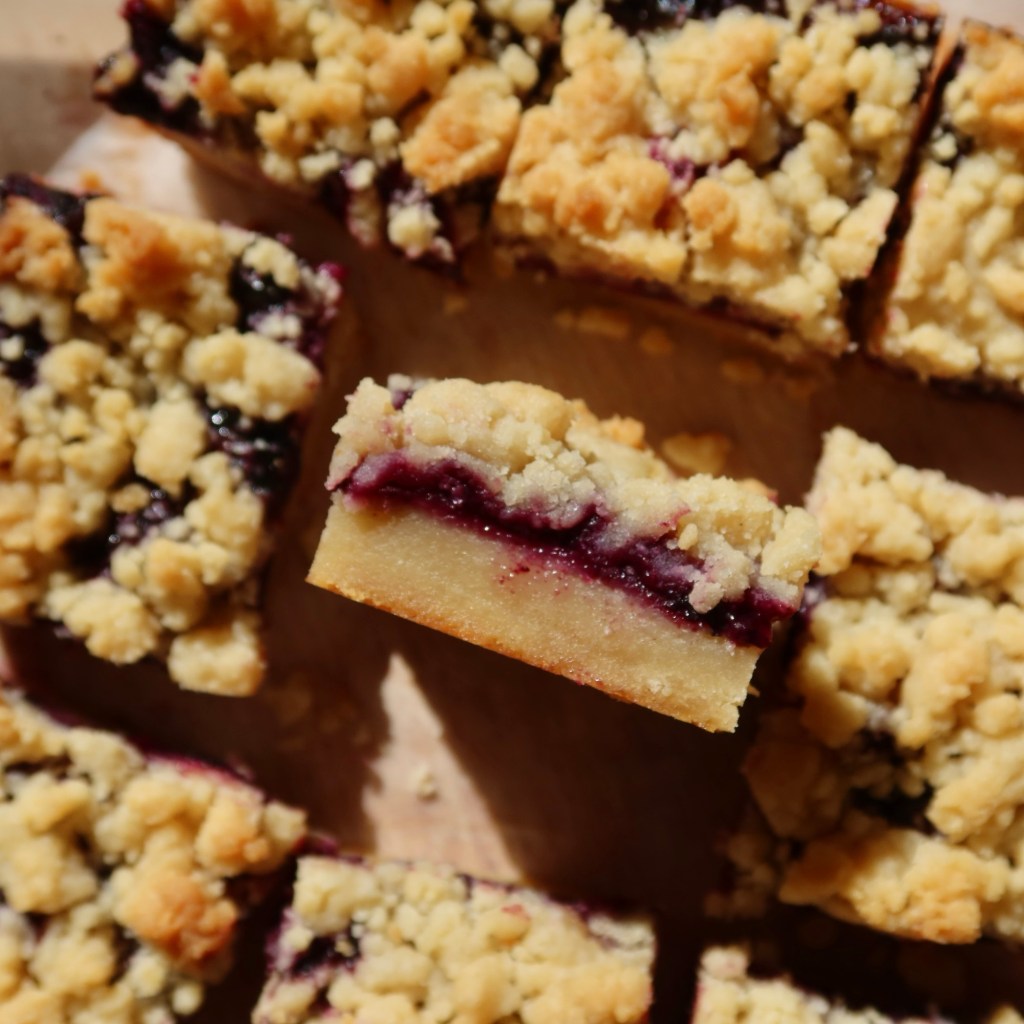 Blueberry lemon shortbread bars