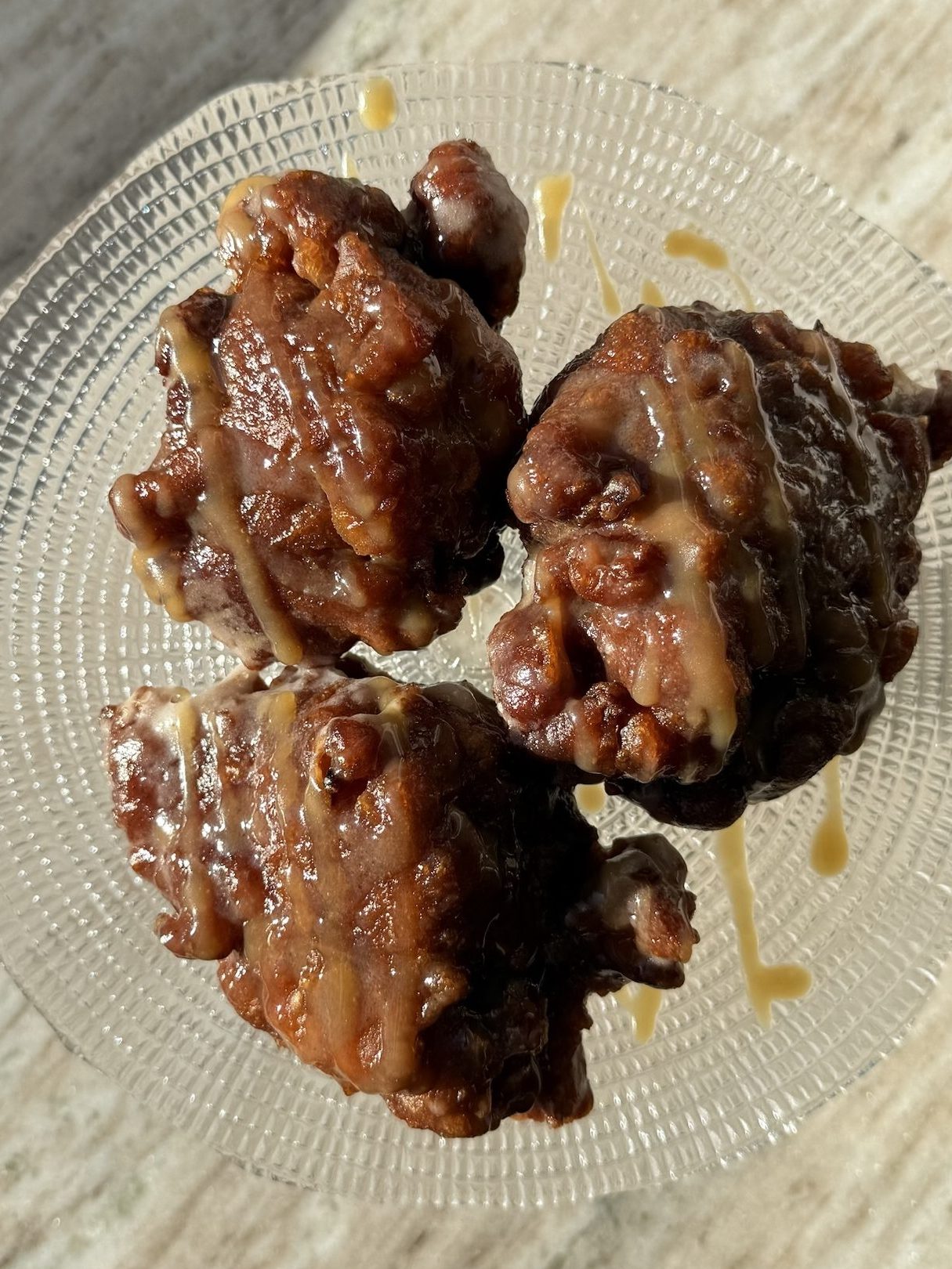 salted caramel apple fritters