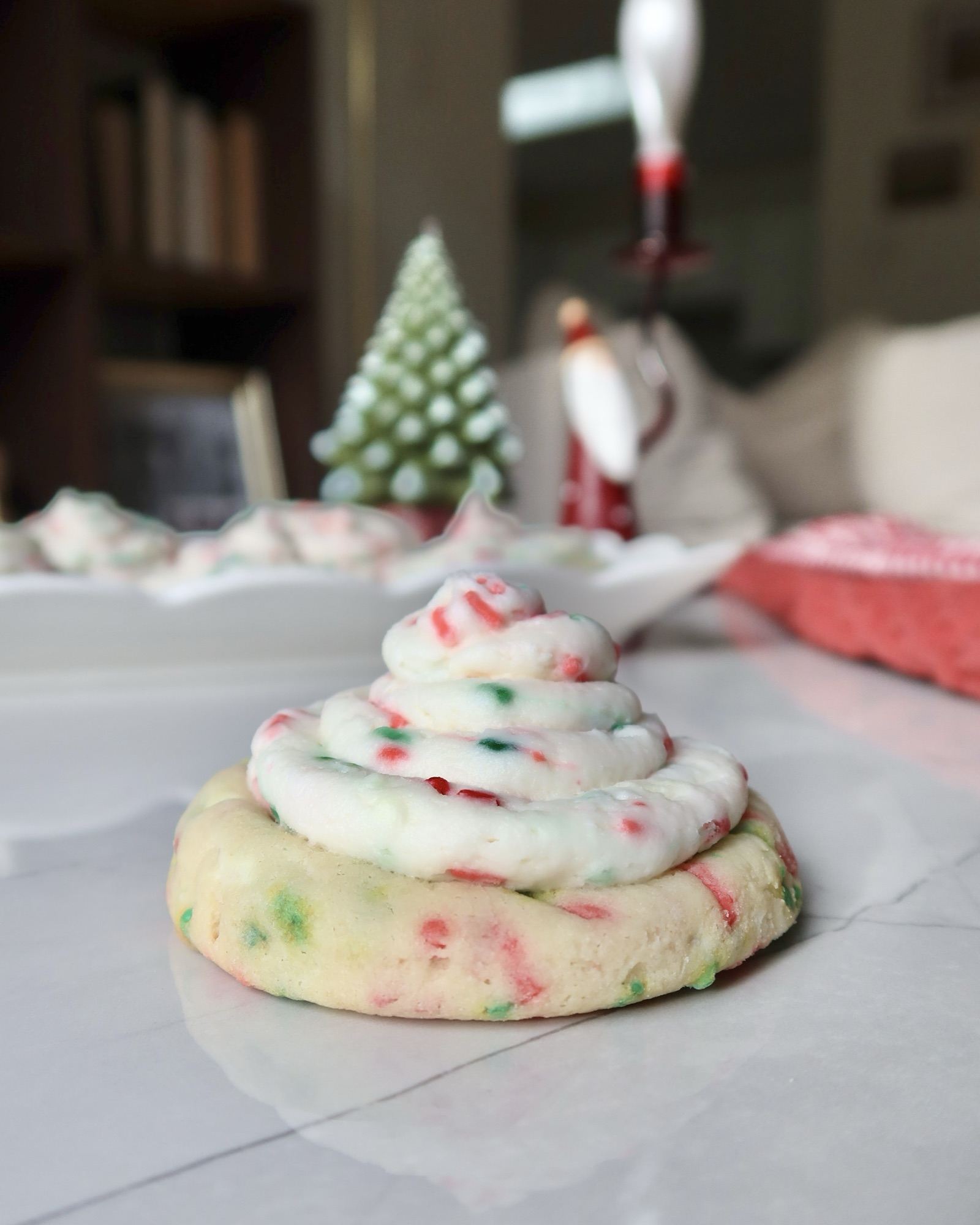 Iced Christmas Sprinkle Cookie