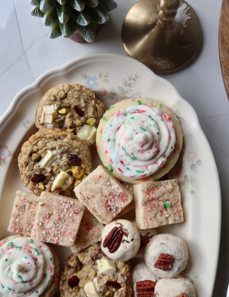 iced christmas sprinkle cookie