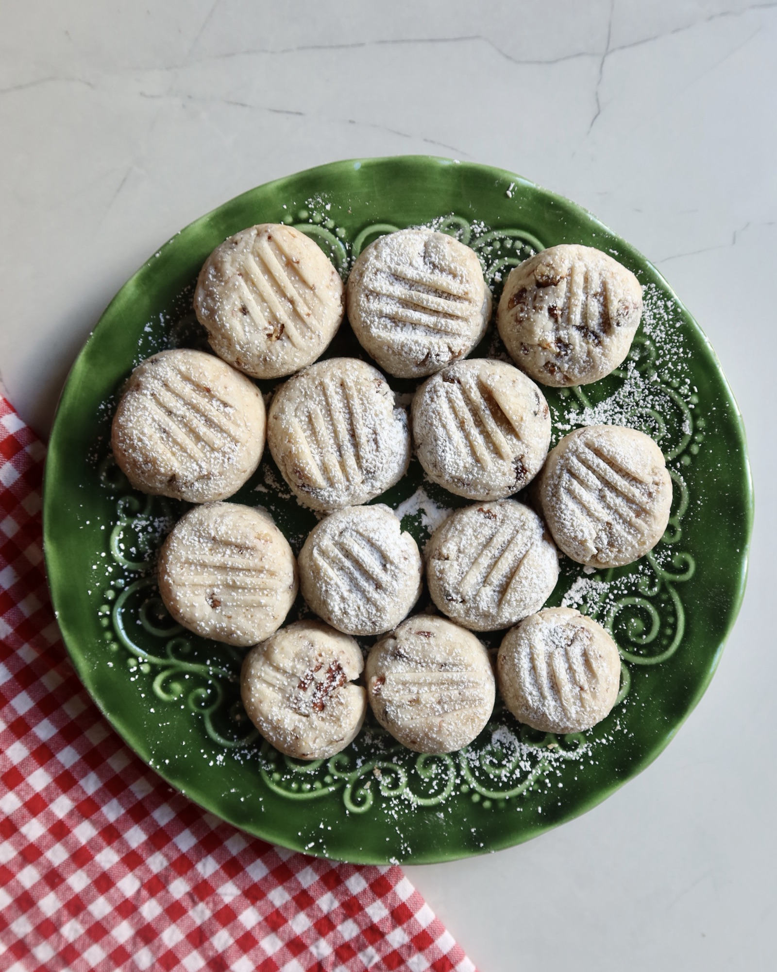 Candied Pecan Shortbread Cookies